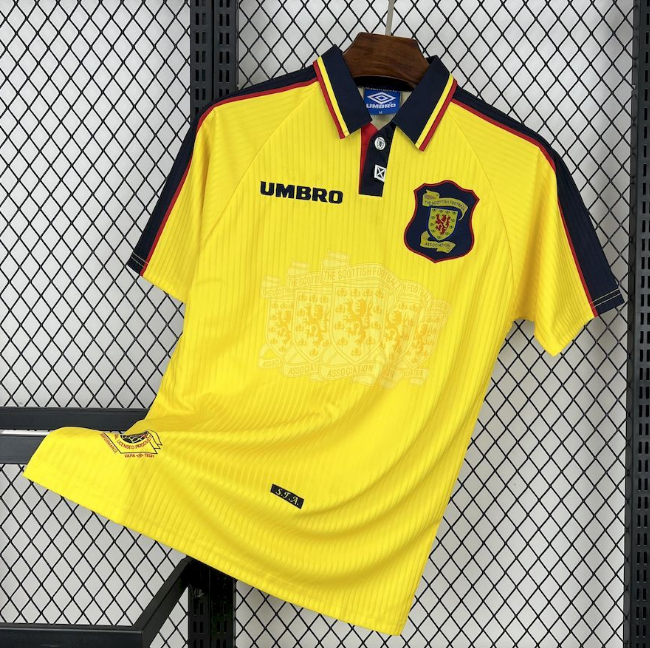 1996-98 Scotland Retro Away Soccer Jersey Shirt
